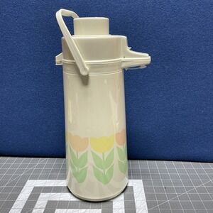 Phoenix Vacuum Bottle Tulip Yellow Orange Drink Dispenser Canister Air Pot